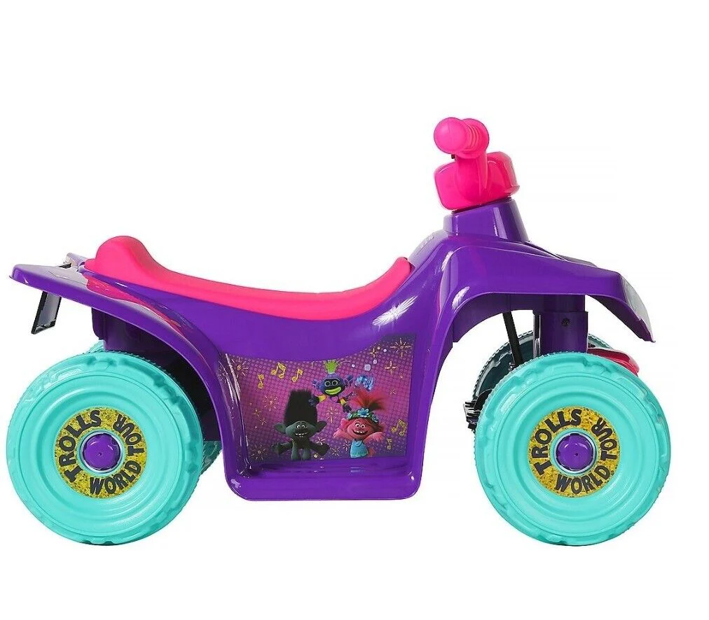 Experience the Fun with Dynacraft Trolls Dreamworks 6V Battery Powered Little Quad Kids Ride On ATV - Image 2