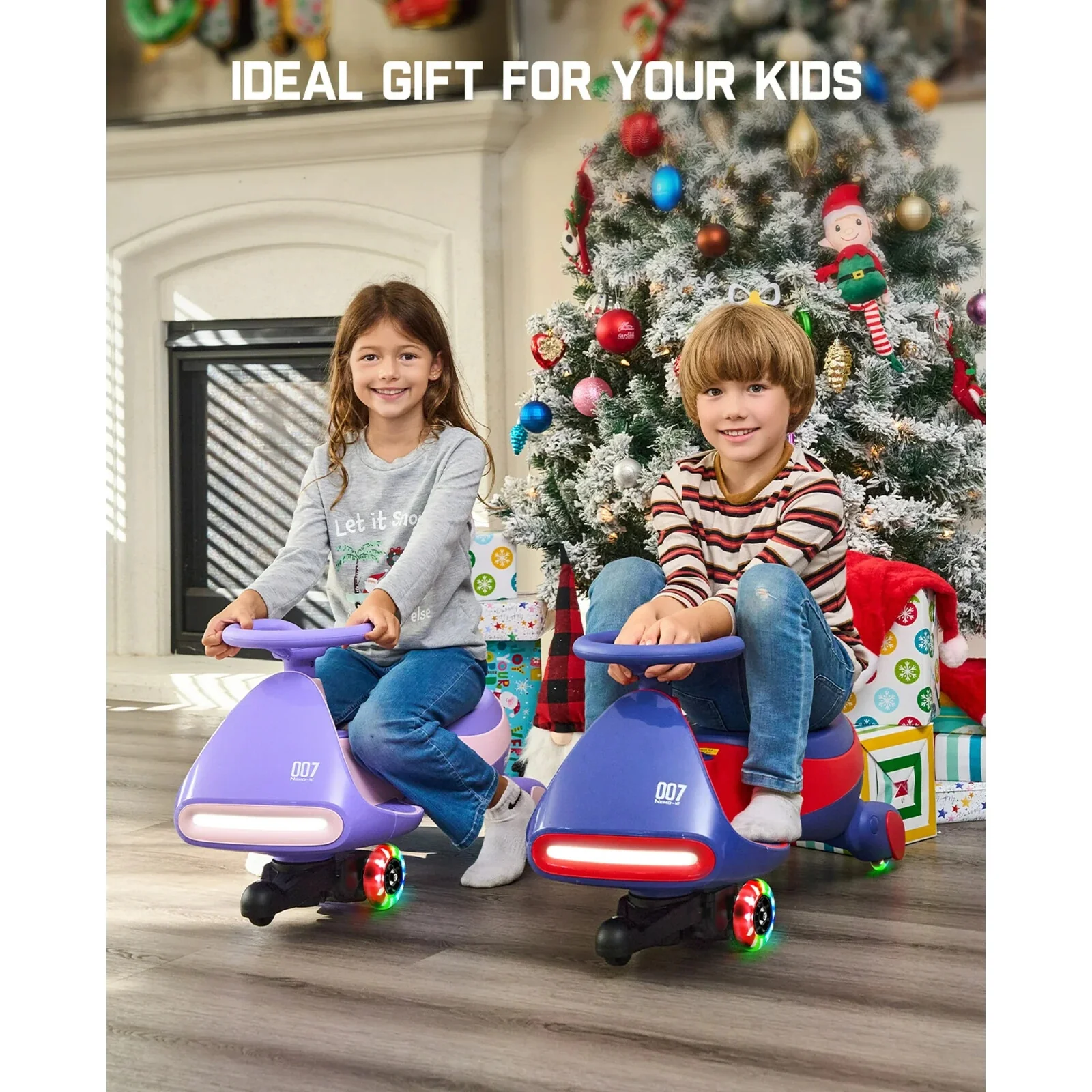 6V Classic Electric Wiggle Car with Pedal and Rechargeable Battery - Image 4