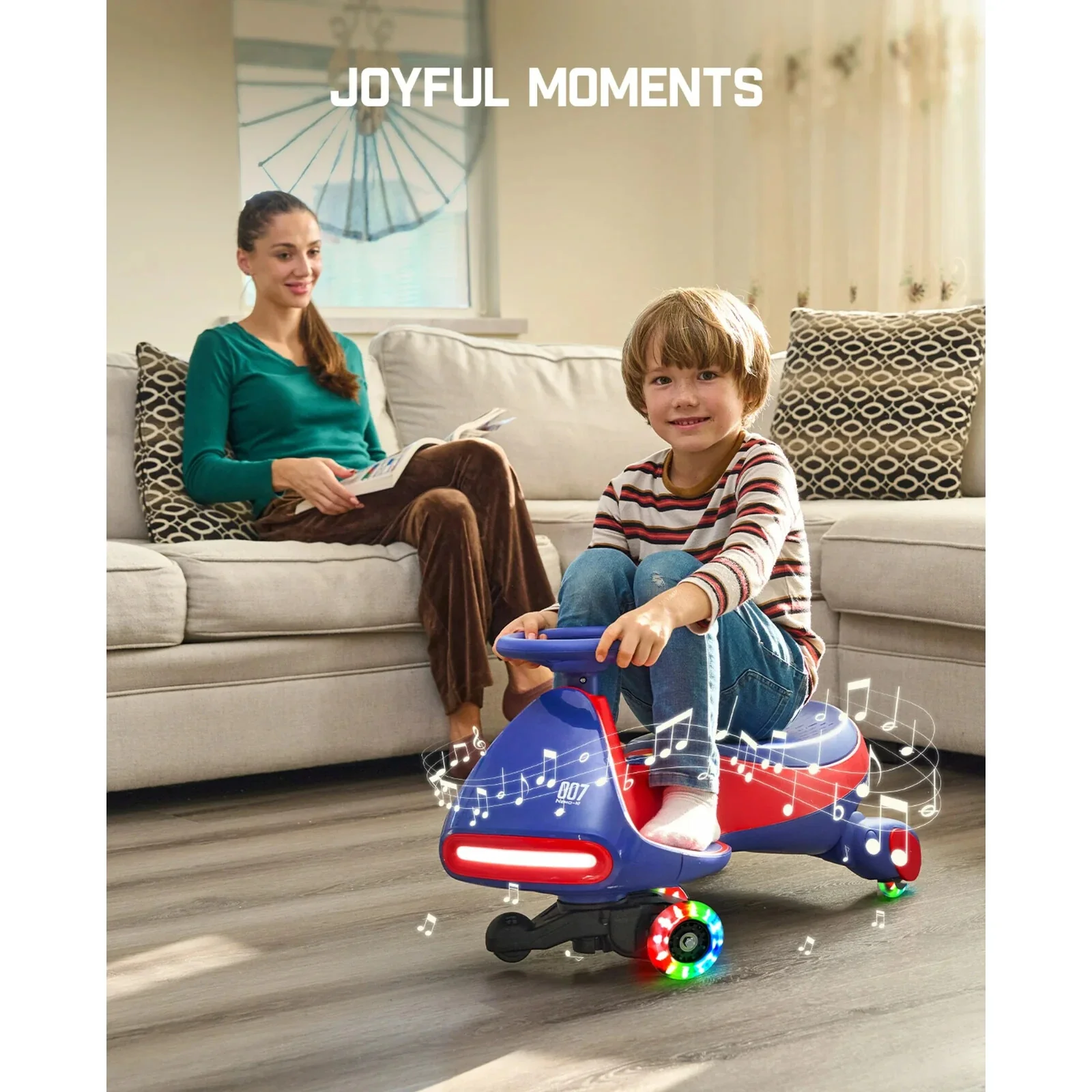 6V Classic Electric Wiggle Car with Pedal and Rechargeable Battery - Image 9