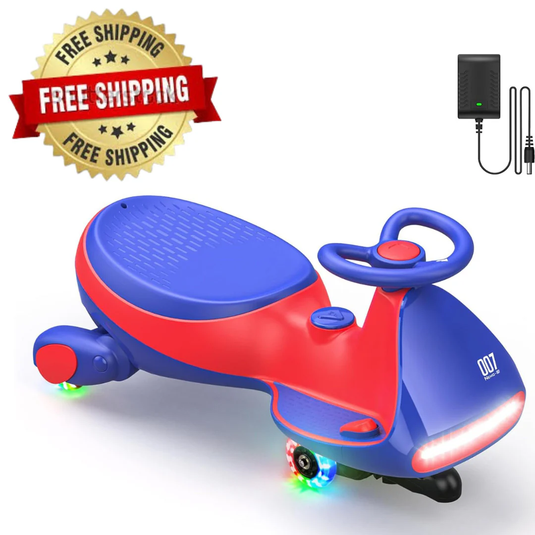 6V Classic Electric Wiggle Car with Pedal and Rechargeable Battery