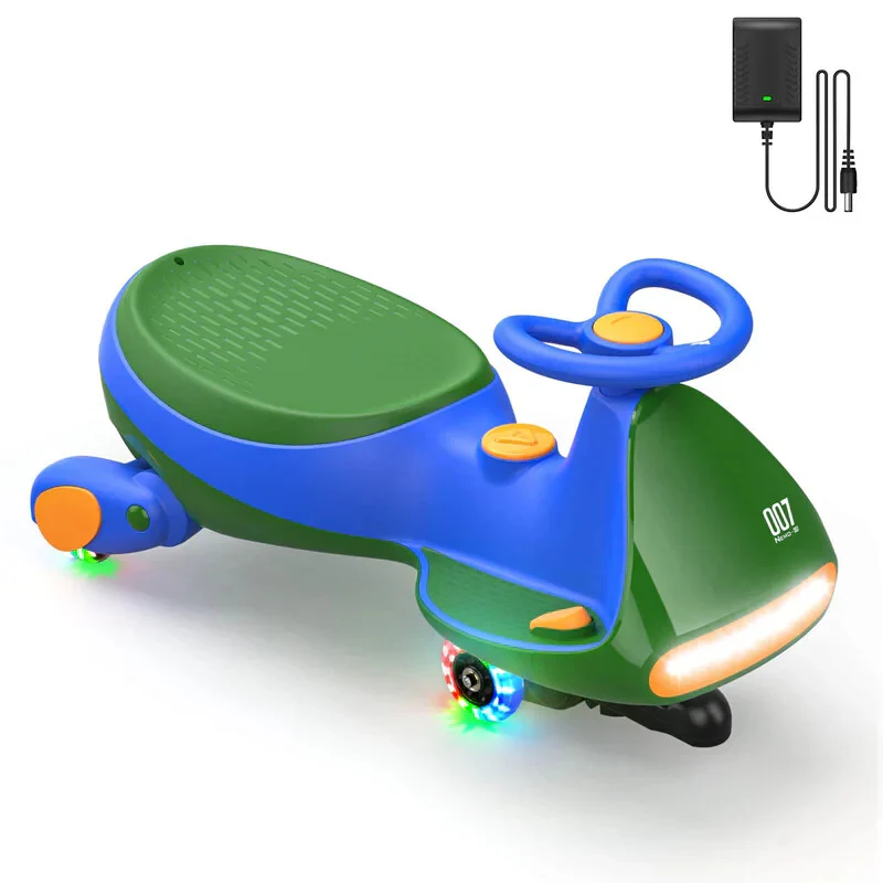 12V Electric Wiggle Ride-On Car with Pedal for Kids