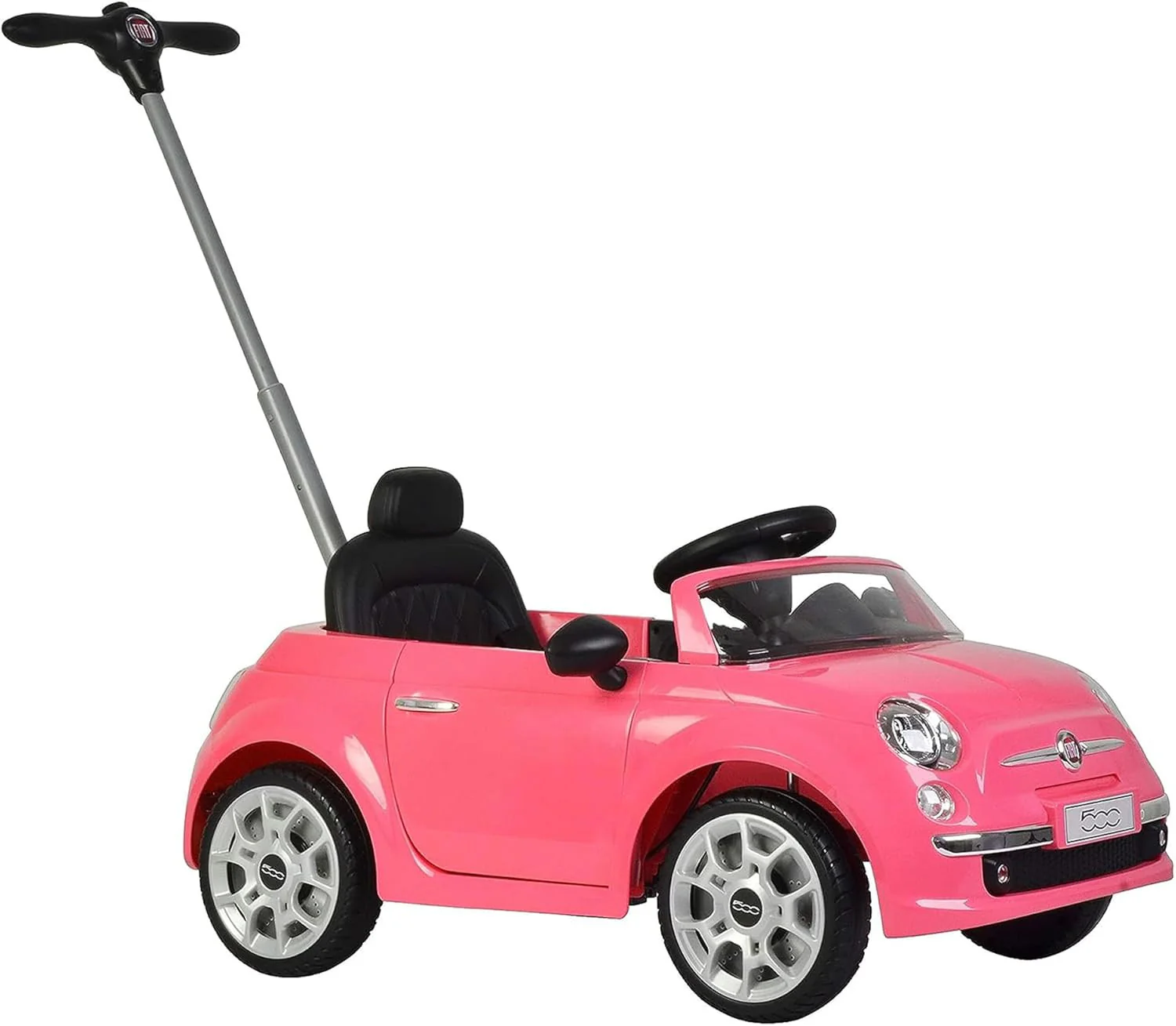 Large Pink Push Car Fiat 500 Toy - Image 3