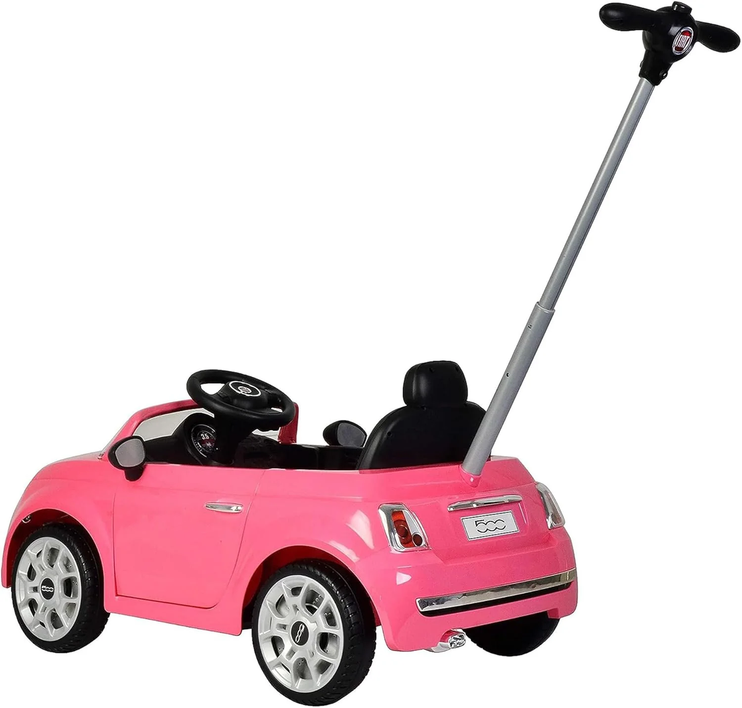 Large Pink Push Car Fiat 500 Toy - Image 5