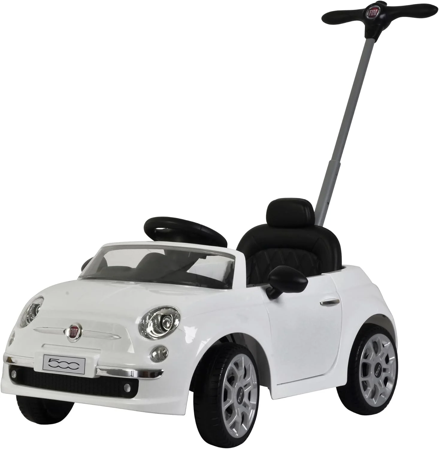 Fiat 500 Ride-On Push Toy Car Stroller for Toddlers Ages 1 to 3 Years - Image 12