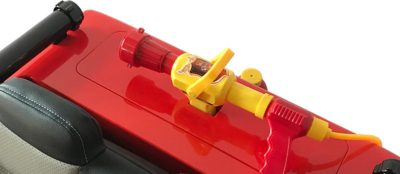 2 Seater Fire Truck Ride On Toy W/Wireless Control Working Water Shooting Hose Function PA System Red - Image 8