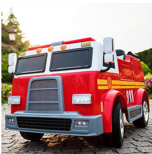 Fire Truck Ride On Toy 2 Seater Red W/Fire Hose Function PA System - Image 11