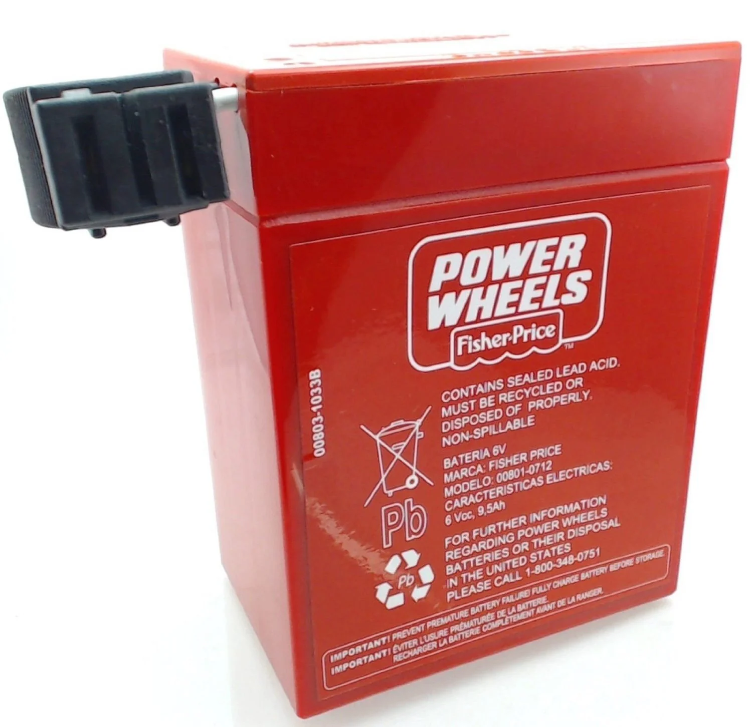 6 Volt Red Power Wheels with SLA 6V9.5A Battery - Image 2