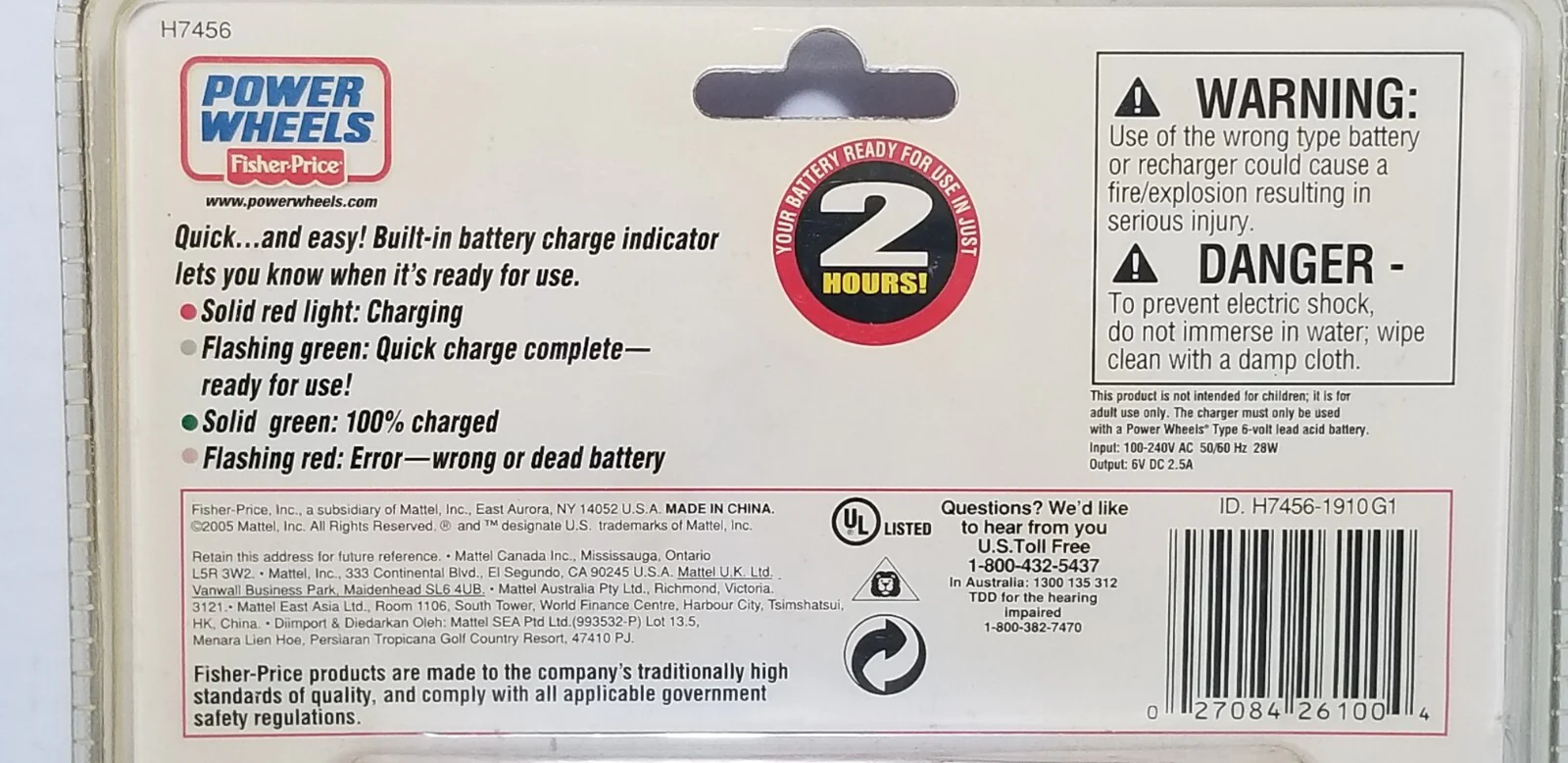 6V Power Wheels with Quick Battery Charger and Replacement Battery Pack - Image 8