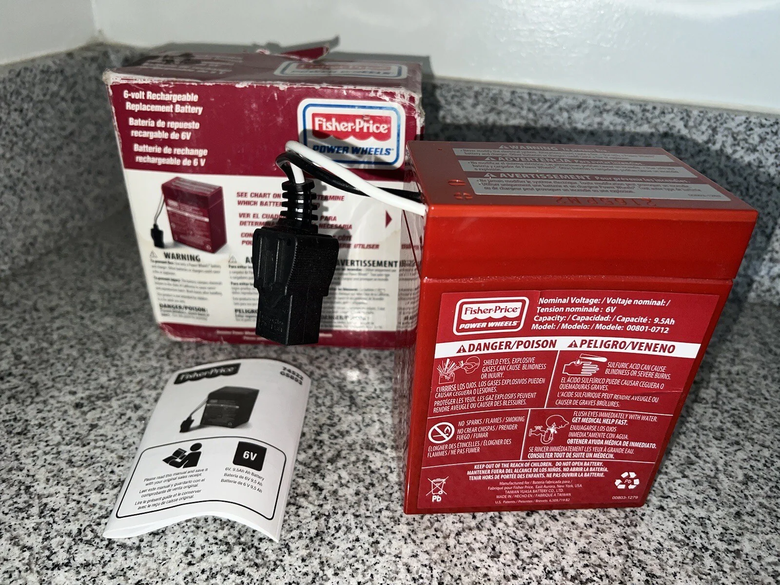 6 Volt Rechargeable Red Battery for Power Wheels Ride-On Toys - Image 2