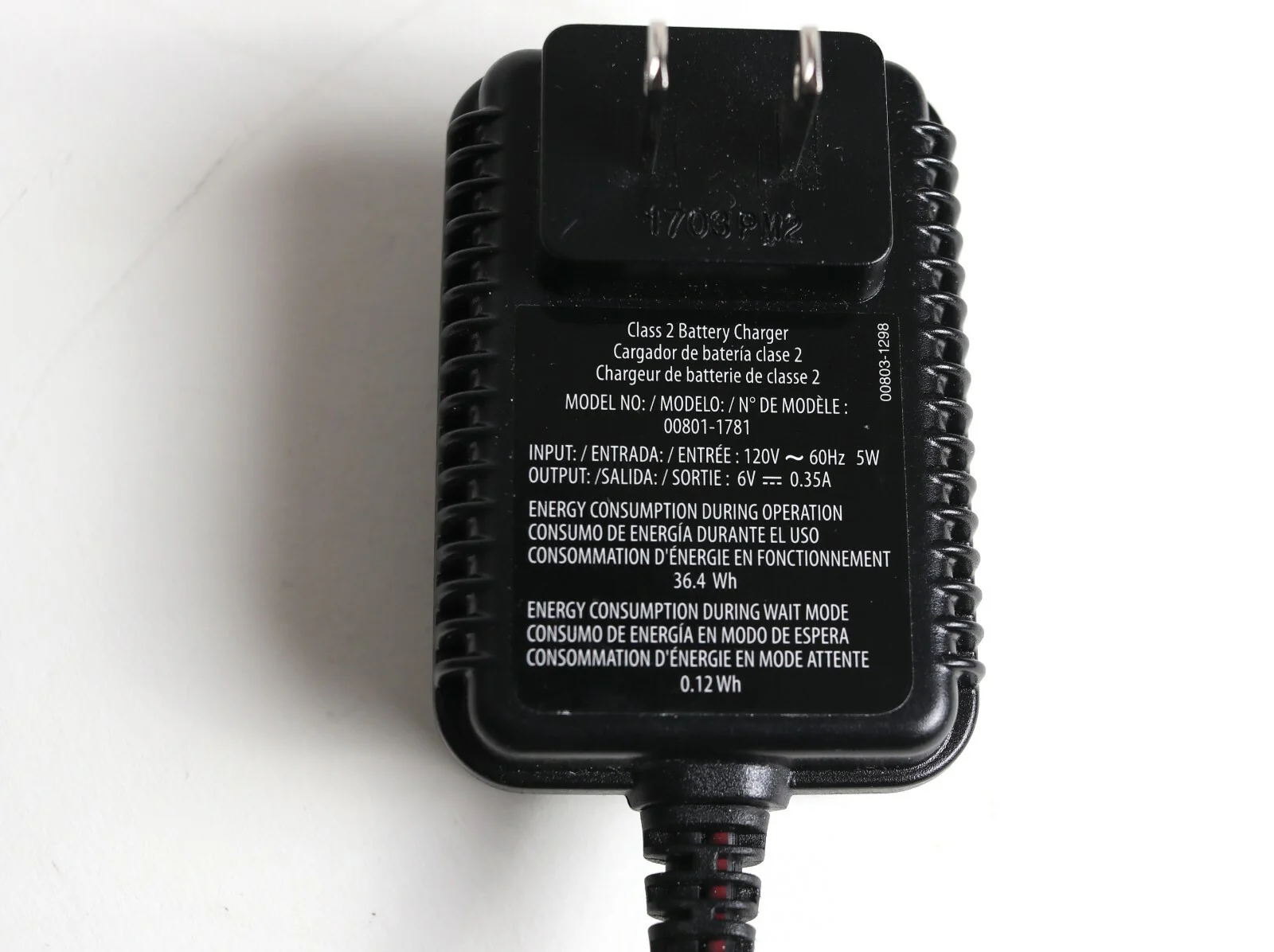 Power Wheel with AC Charger and Adapter Model 00801-1781 - Image 2