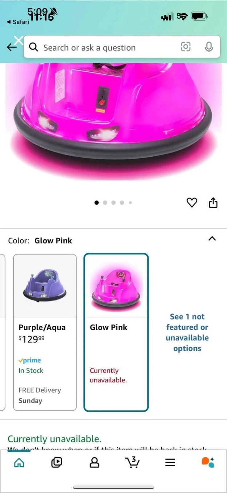 Flybar 6 Volt Battery-Powered Pink Bumper Car with LED Lights - Image 2