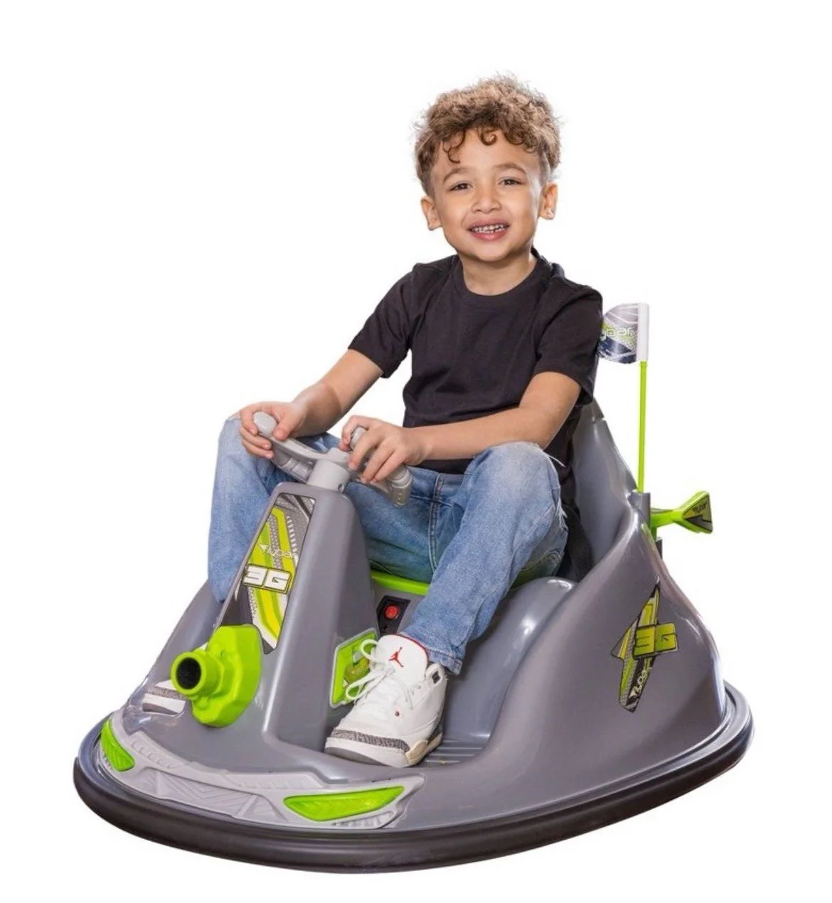 Flybar Blaster Bumper Powered Gray Ride-On Car - Image 3
