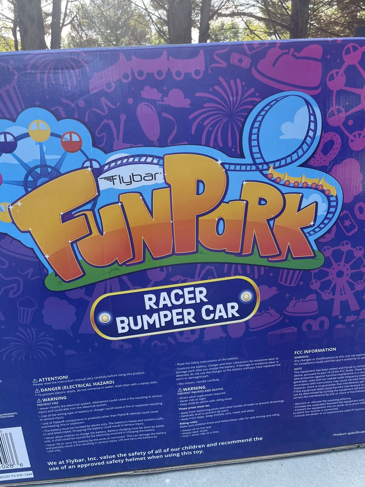 Flybar FunPark Blue Racer Bumper Car Toy - Image 2