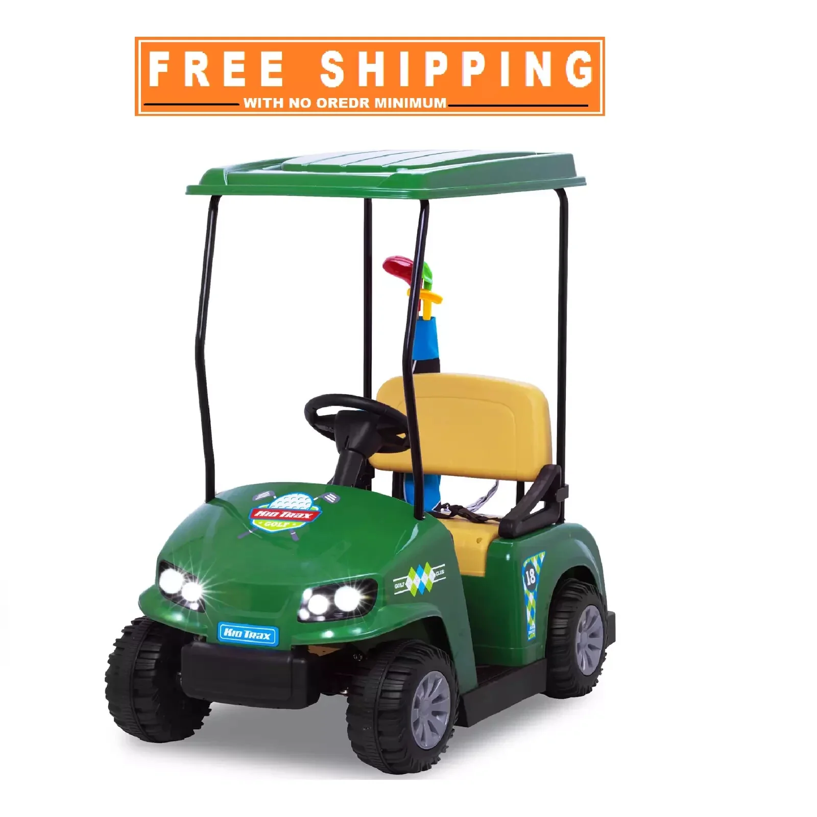 12V Battery-Powered Kids Golf Cart Ride-On