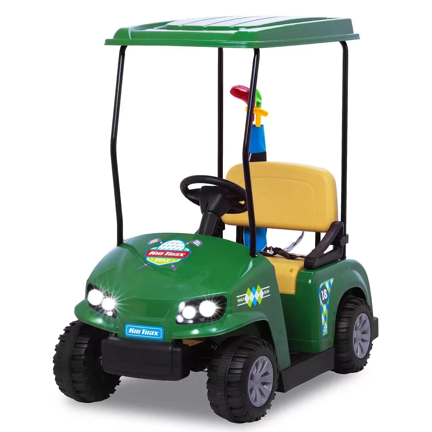 Flybar Kid Trax 12V Battery-Powered Golf Cart Ride-On - Image 2