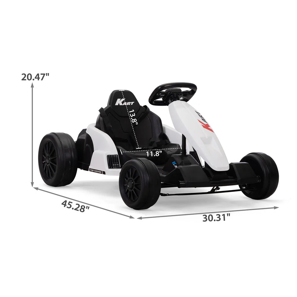 Electric Racing Go-Kart with MP3 Player for Kids Ages 4-16 Outdoor Ride-On Toy - Image 3