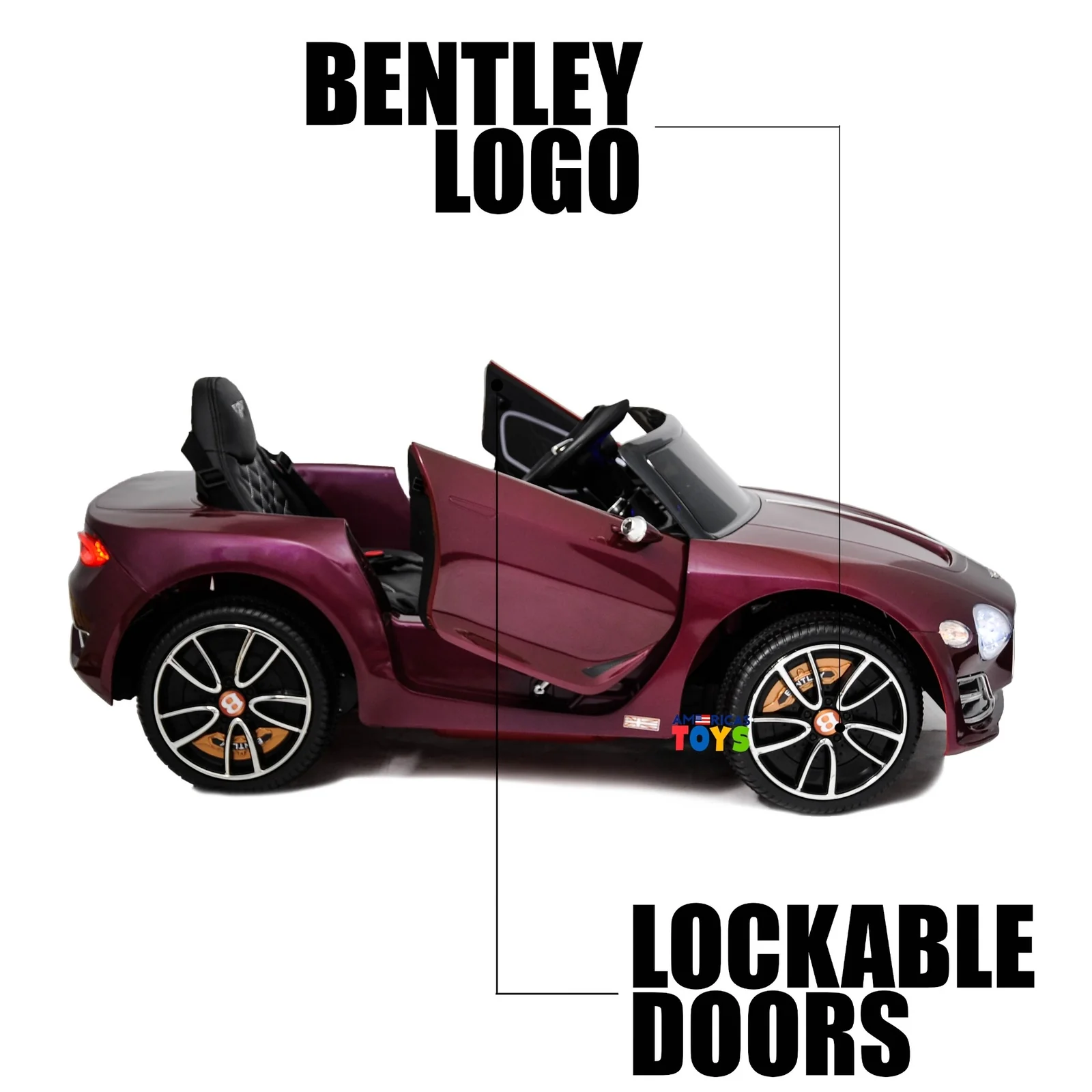 12V Licensed Bentley Ride-On Car for Kids with Remote Control, MP3, and Radio in Multiple Colors - Image 17