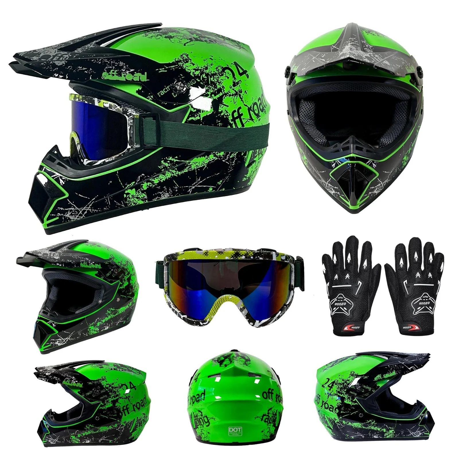 Youth DOT Certified Full Face Motorcycle Helmet for Kids Aged 4-16, Perfect for Dirt Biking & ATV Riding - Image 8