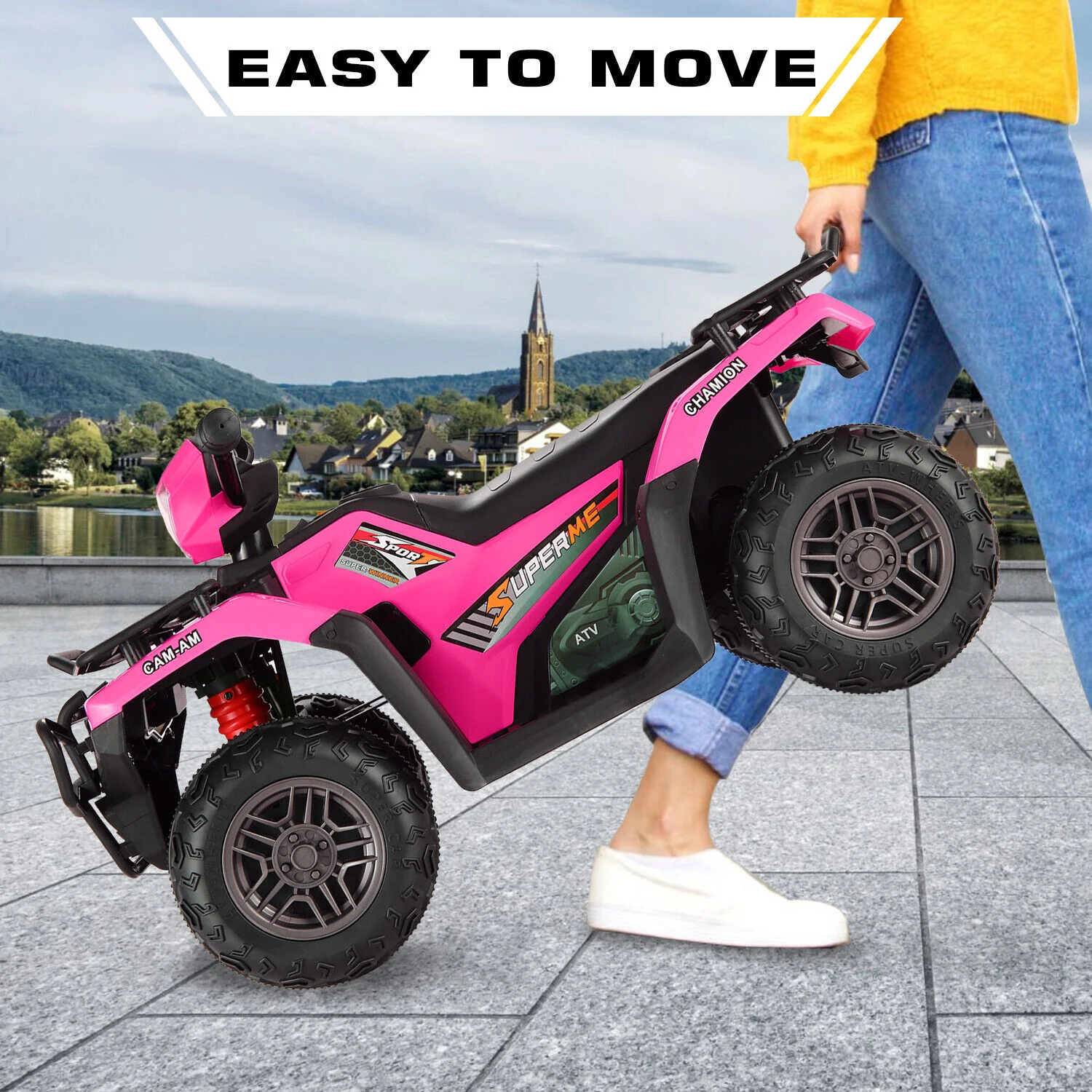 12V Electric Ride-On Kids Jeep Truck ATV with Remote Control Battery-Powered Toy Car - Image 25