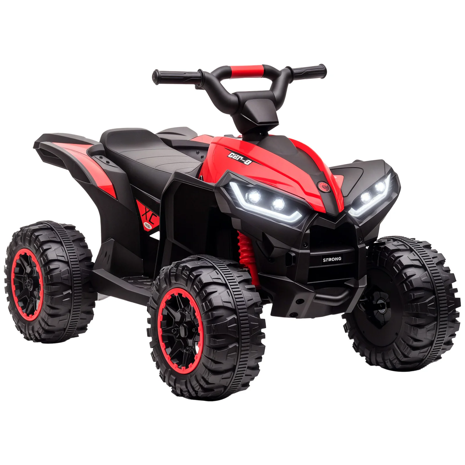 Red Four-Wheeler Electric Ride-On Toy with Music for Toddlers and Kids