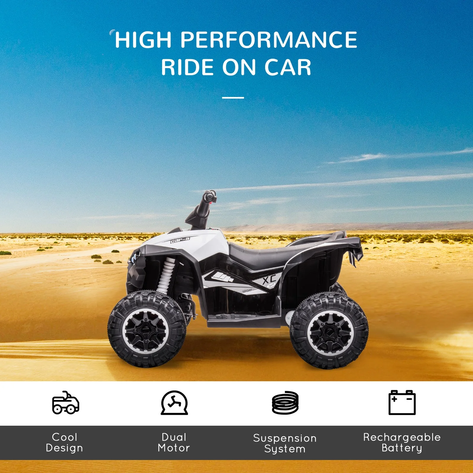 Electric Four-Wheeler Ride-On Toy with Music for Toddlers and Kids - Image 5