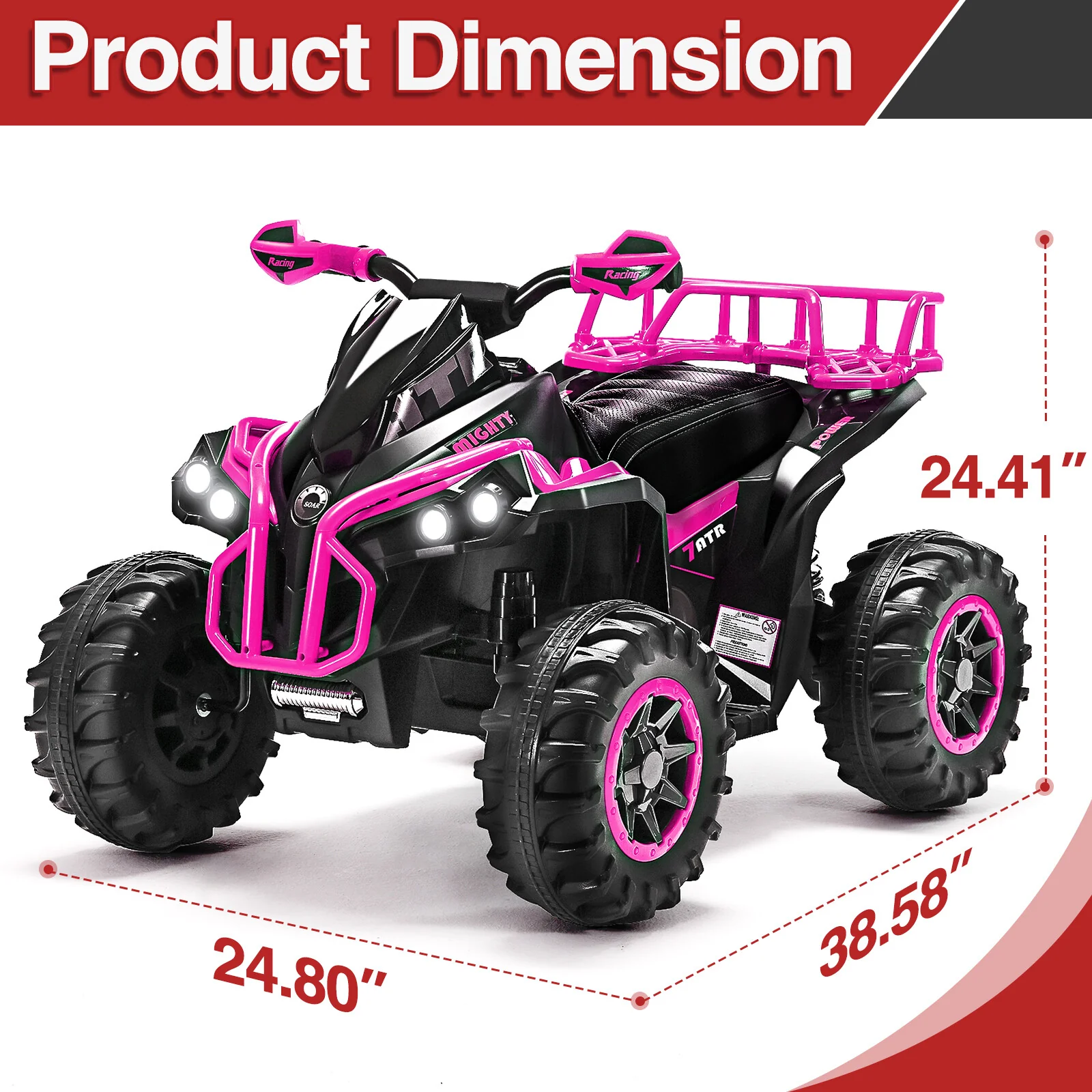 Electric Four-Wheeler Ride-On Toy for Toddlers with Music, LED Lights, and USB Charging - Image 9