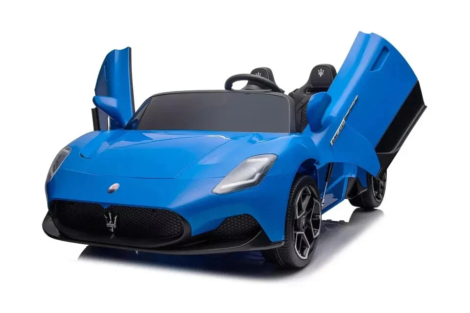 4x4 Two-Seater Ride-On Car for Kids in Blue, Maserati MC20 Style - Image 5