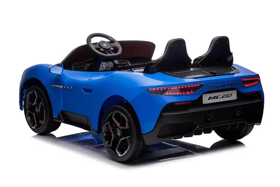 4x4 Two-Seater Ride-On Car for Kids in Blue, Maserati MC20 Style - Image 8