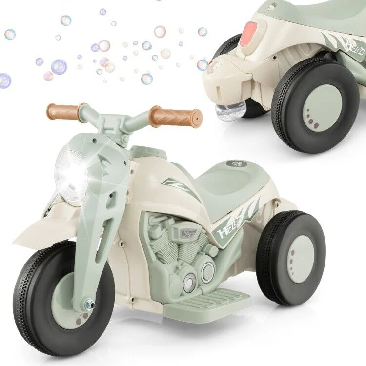 Fun and Exciting Electric Ride-On Motorcycle for Kids with Bubble Maker and Music - 6V Battery and Durable PP Wheels - Image 4