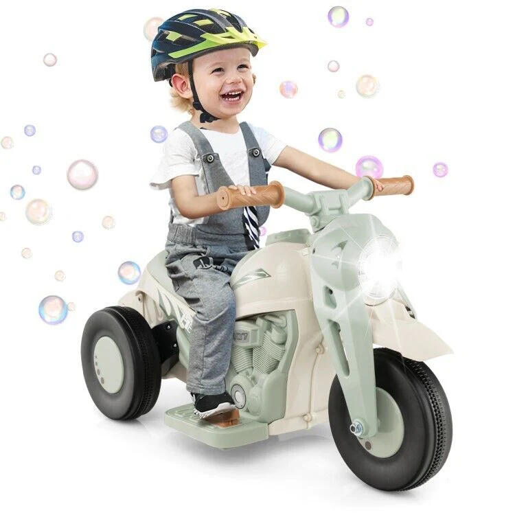 Fun and Exciting Electric Ride-On Motorcycle for Kids with Bubble Maker and Music - 6V Battery and Durable PP Wheels - Image 5