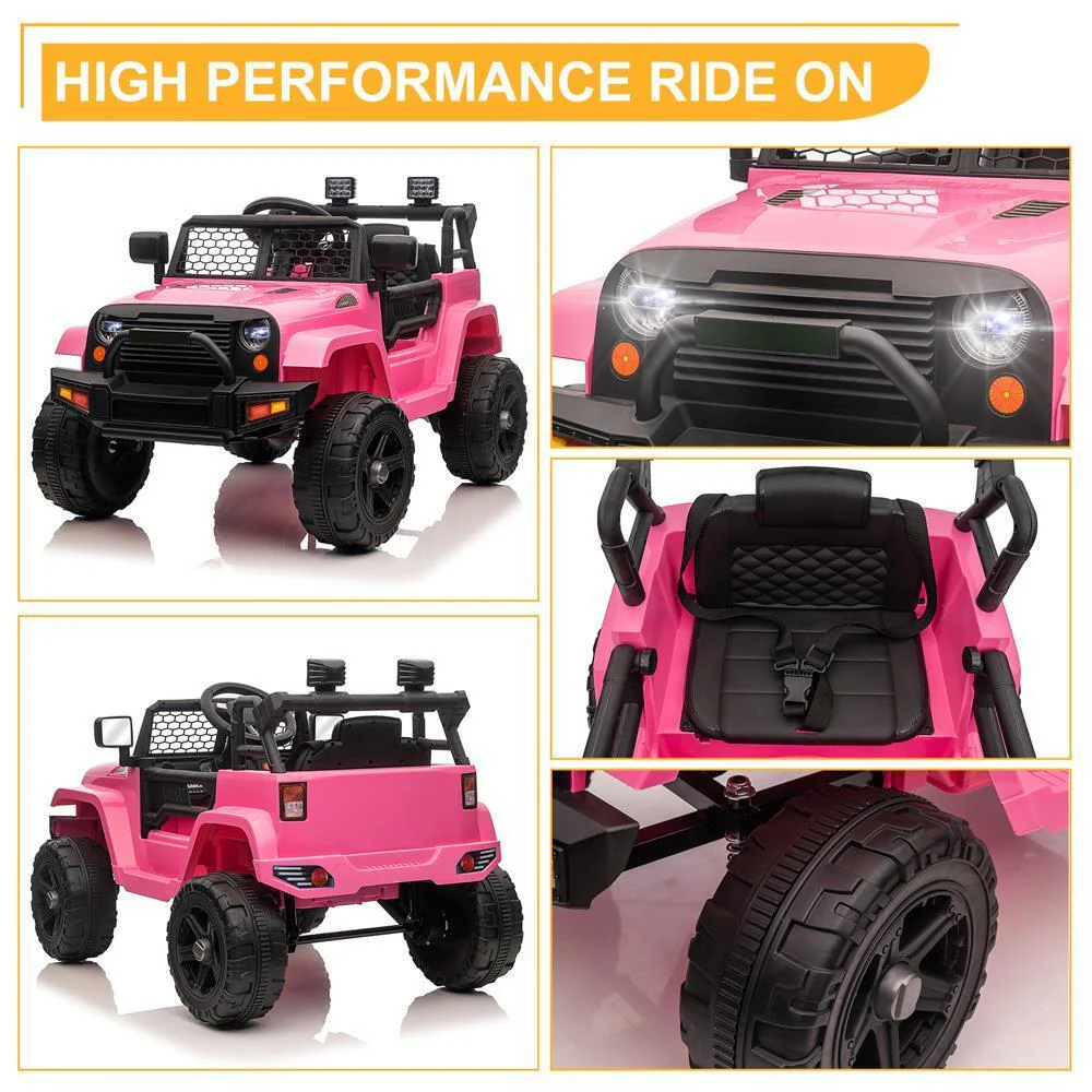 Fun and Safe Kids Ride-On Car with Music, Lights, and Remote Control - Image 8