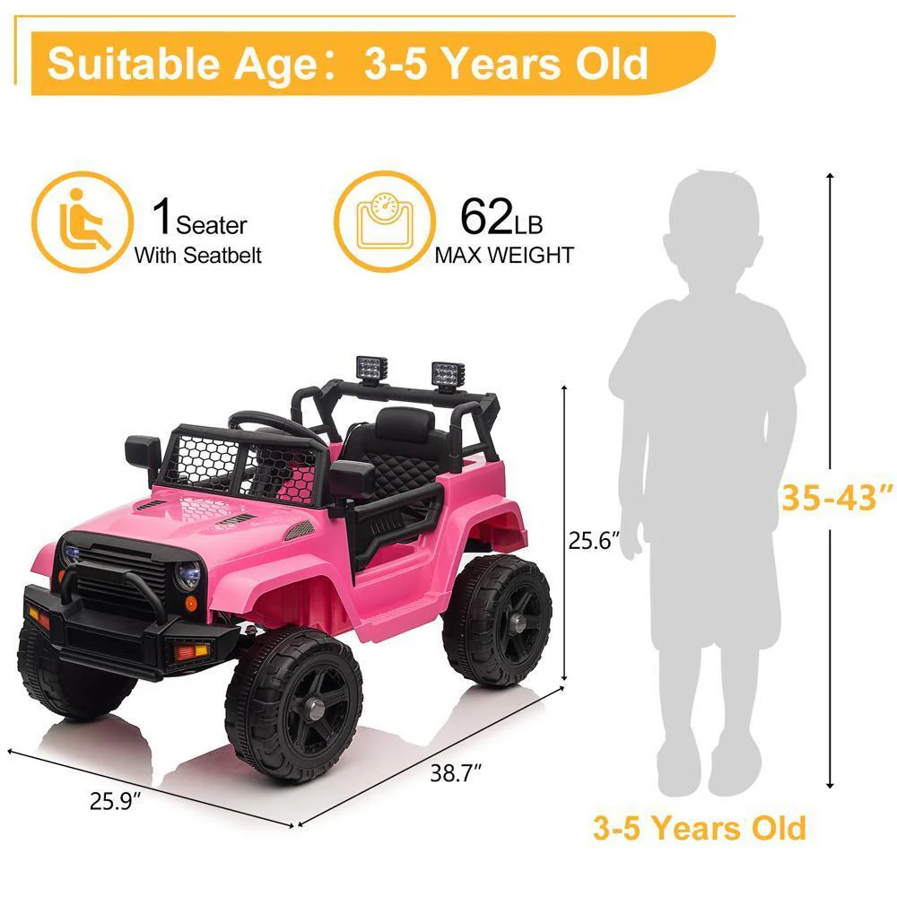 Fun and Safe Kids Ride-On Car with Music, Lights, and Remote Control - Image 9