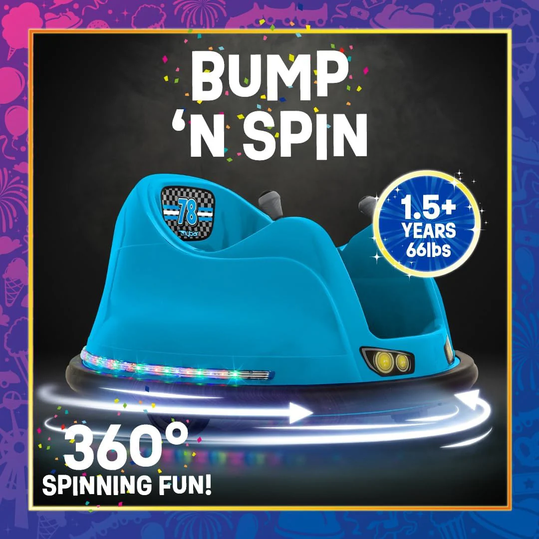 6V Electric Bumper Ride-On Car for Toddlers and Kids Ages 1 and Up - Image 3