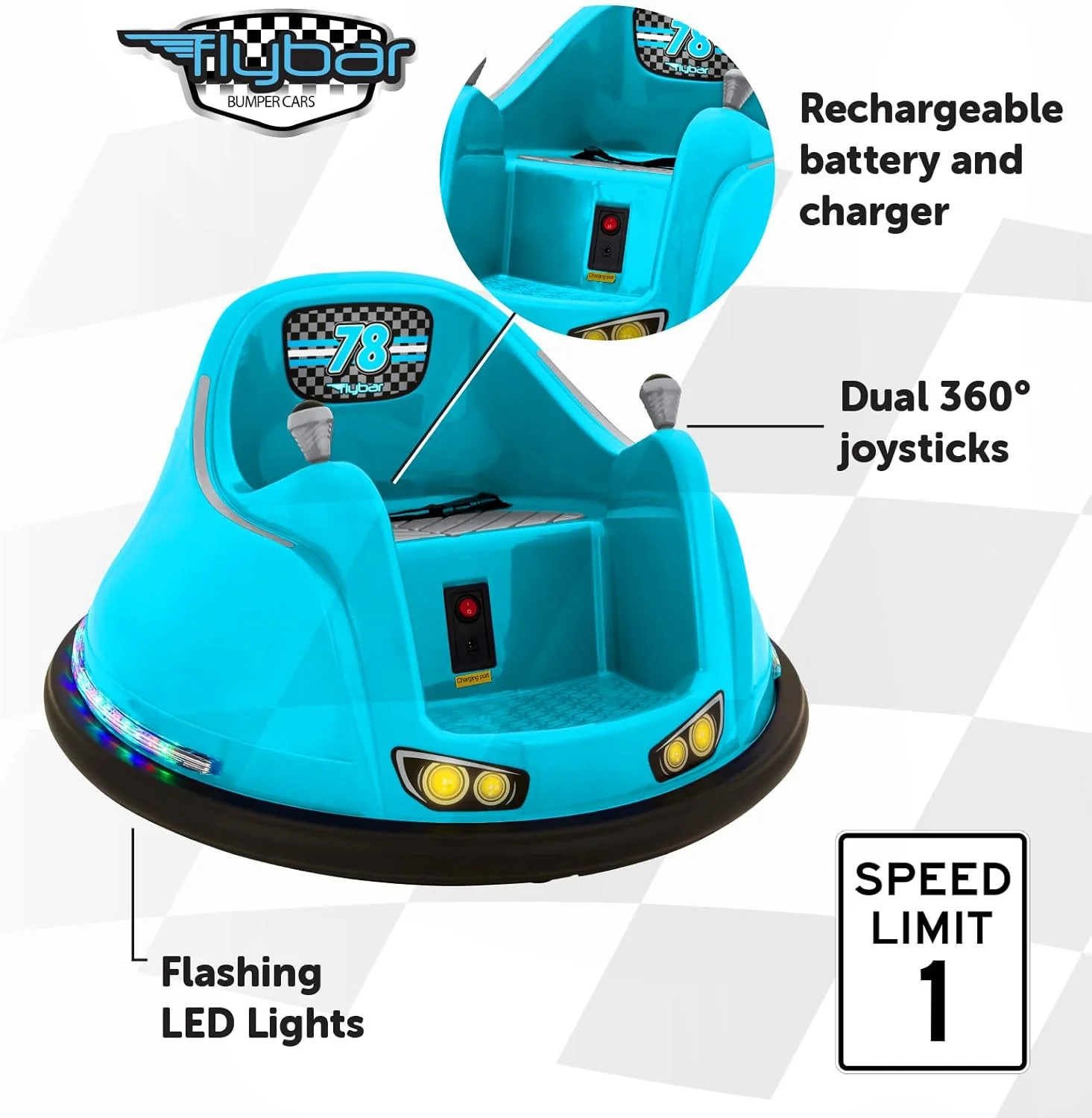 6V Electric Bumper Car Ride-On Toy for Toddlers and Kids Ages 1+ - Image 4