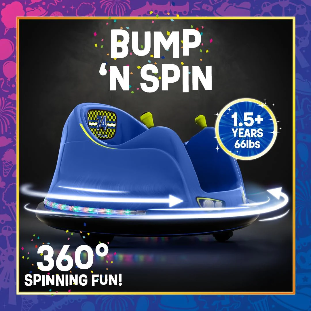 Electric 6V Ride-On Bumper Car for Toddlers and Kids Ages 1.5-4 - Image 3
