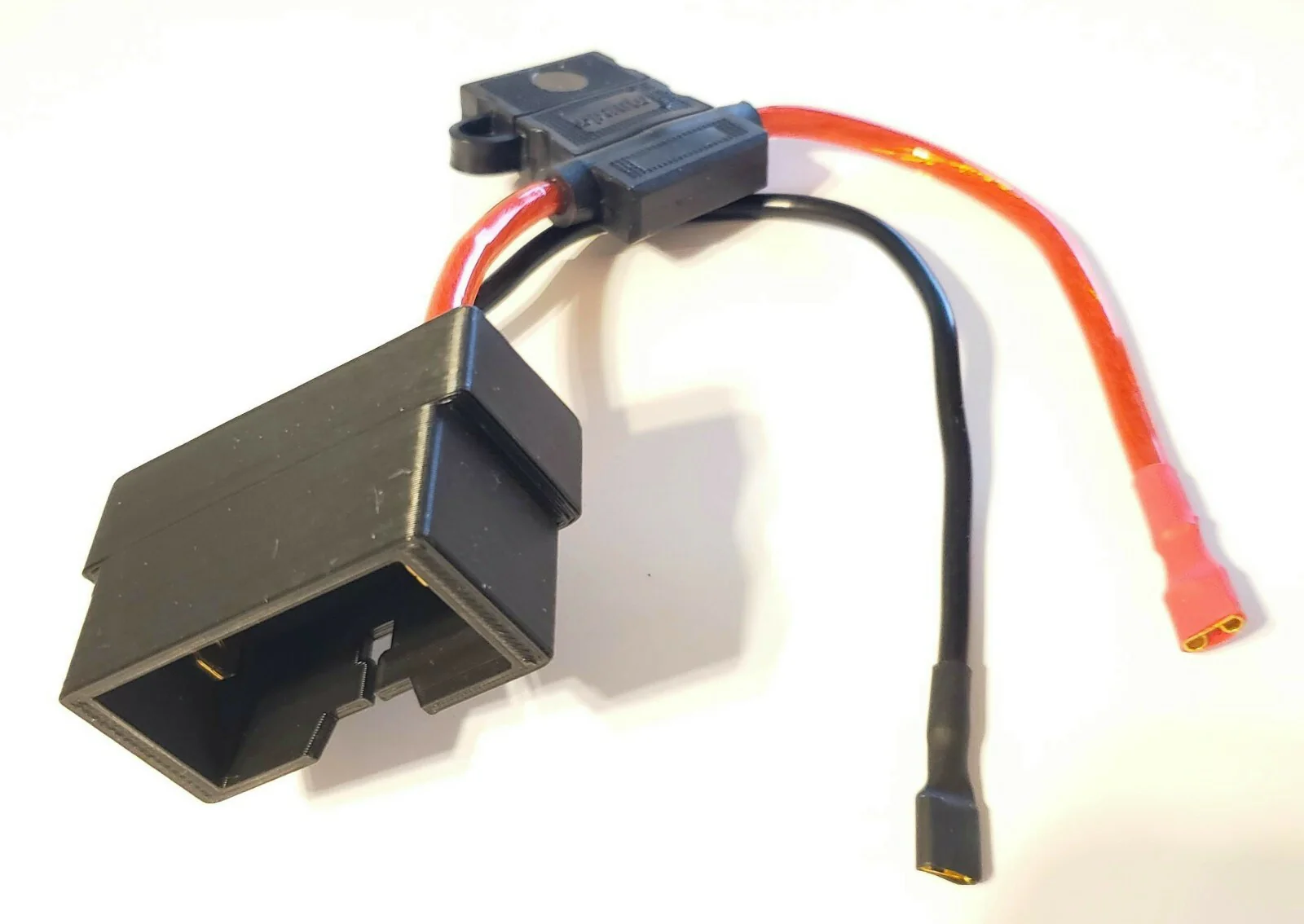 12V Fused Power Wheels Connector Plug with 3D Printed 12AWG Wire - Image 2