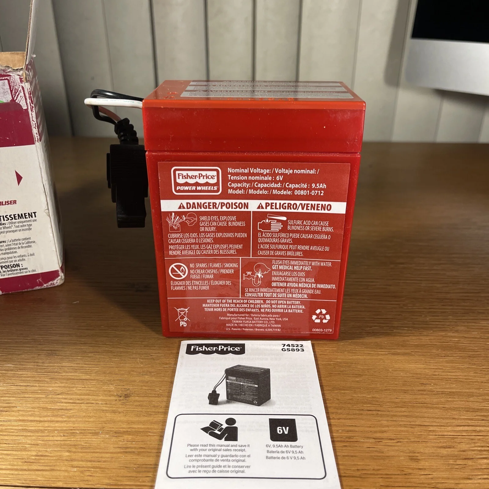 6-Volt Rechargeable Red Replacement Battery for Power Wheels Toys - Image 8