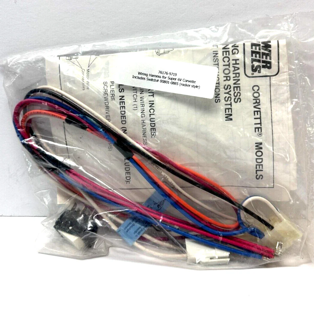 Power Wheels Wiring Harness Part #76176-9719 for Super 6V Corvette Vehicle - Image 4