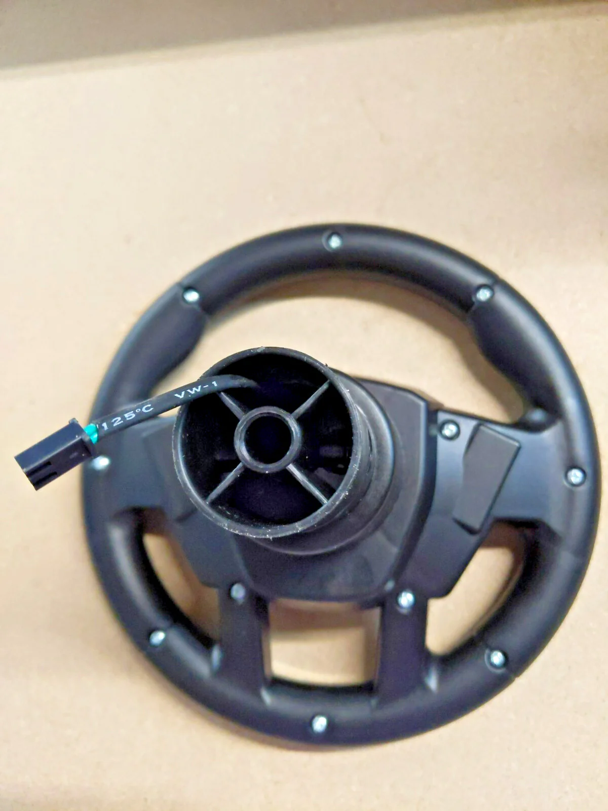 24V Electronic Steering Wheel with Wiring for Kids Ford F450 Toy Truck - Image 2