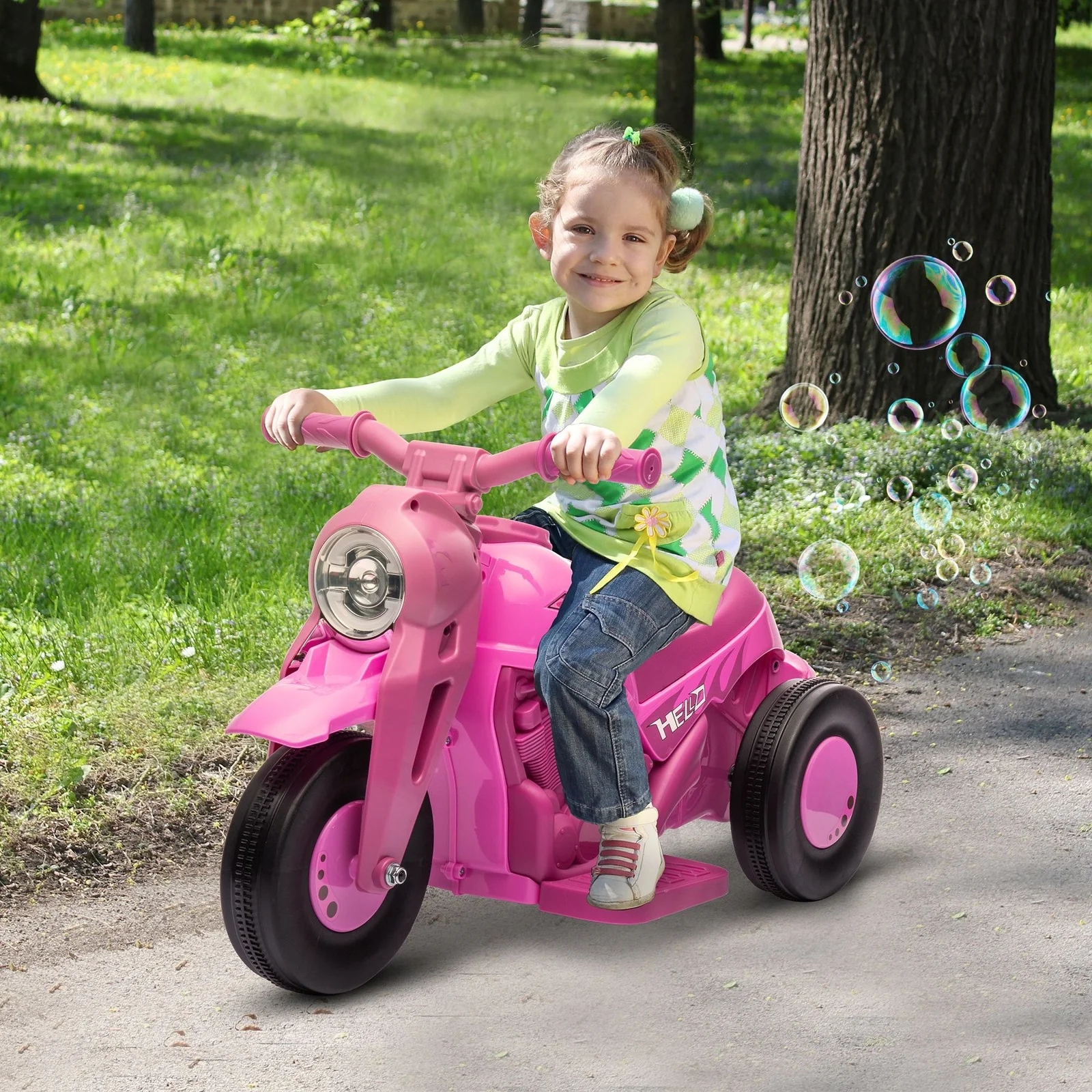 Pink Battery-Powered Ride-On Trike for Toddlers - Image 2