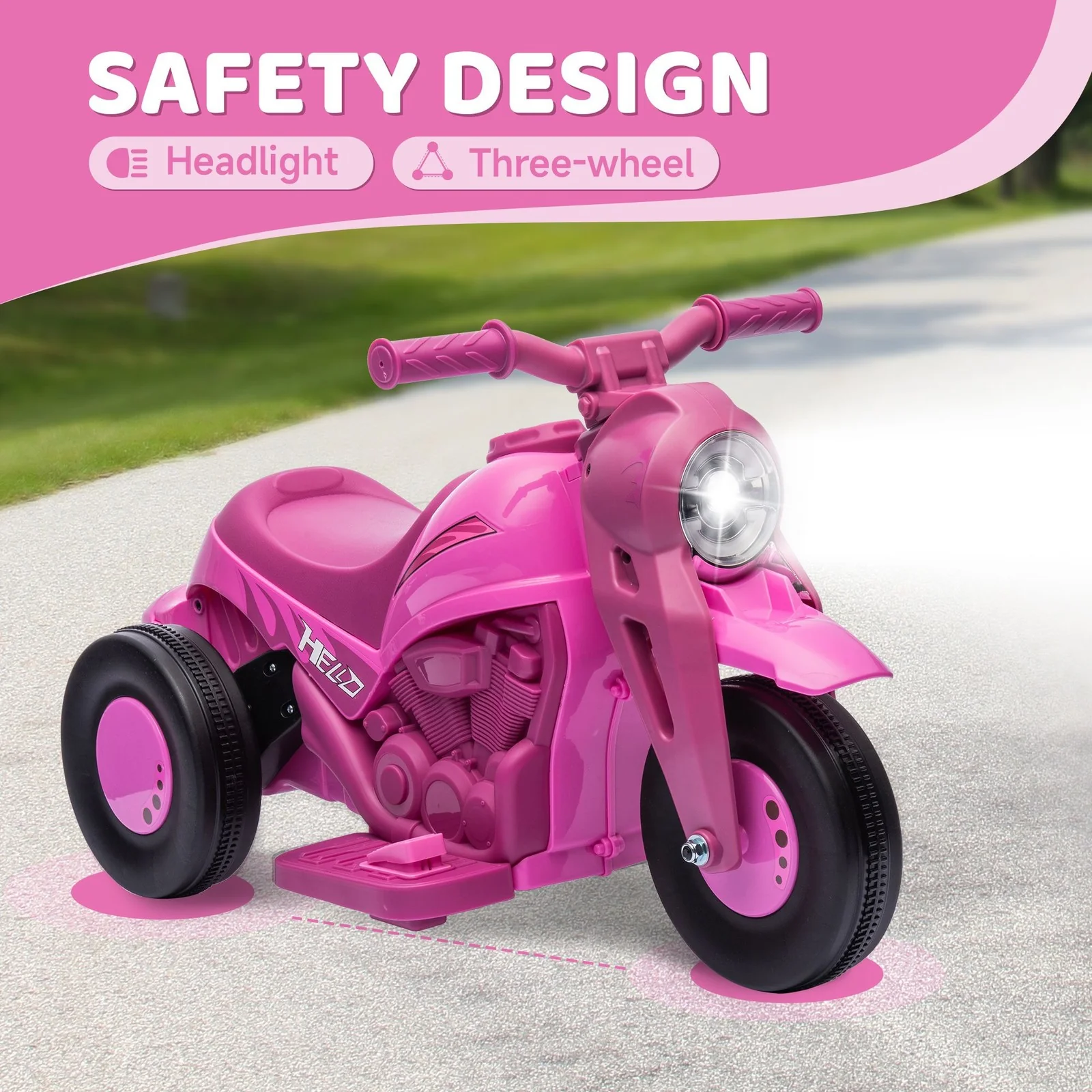 Pink Battery-Powered Ride-On Trike for Toddlers - Image 5