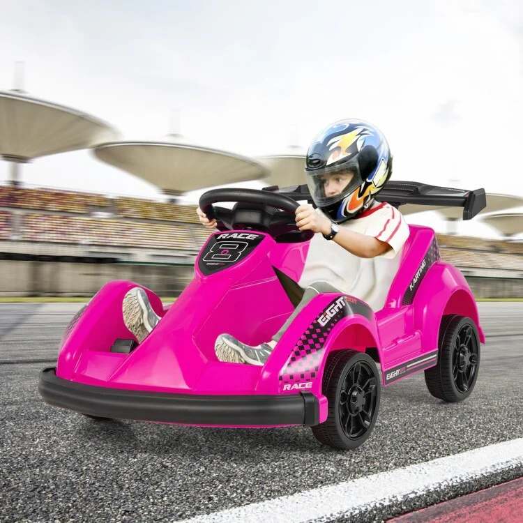 6V Battery-Powered Kids Ride-On Kart with Remote Control and Safety Belt Pink - Image 3