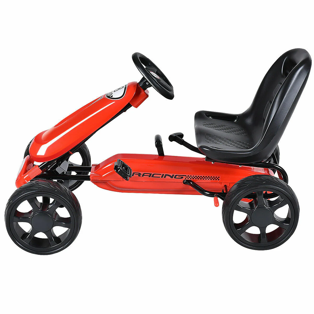 Kids Pedal-Powered 4-Wheel Ride-On Racer Car for Outdoor Play - Image 8