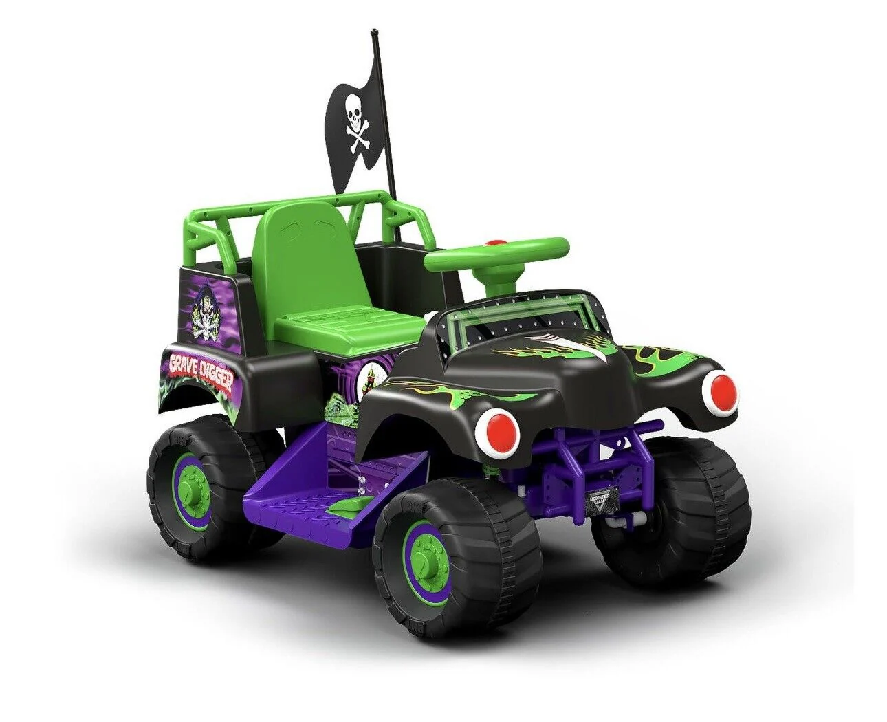 Grave Digger 6-Volt Battery Powered Ride-On: The Ultimate Monster Jam Experience for Kids - Image 2