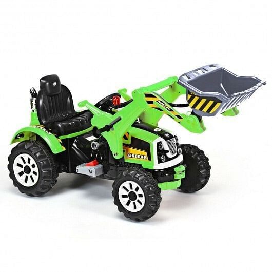 Green 12V Battery-Powered Kids Ride-On Dumper Truck - Image 6