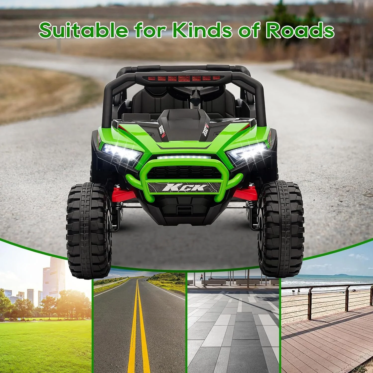 24V Green Electric Kids Ride-On UTV Car 4-Wheeler Off-Road with Remote Control - Image 6
