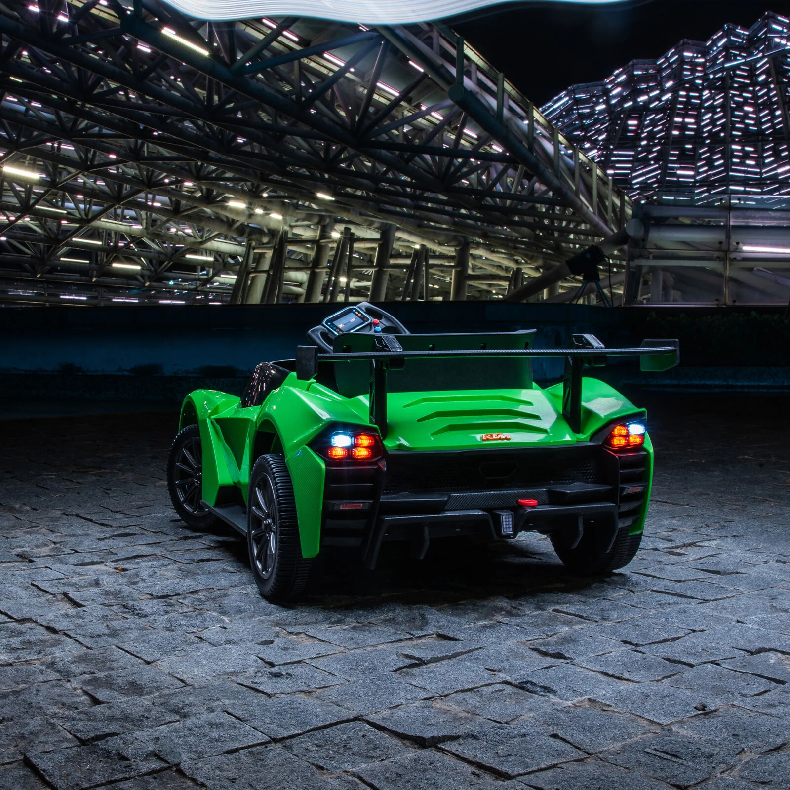 Green Electric Ride-On Car with Remote Control, MP3 Player, and 3 Speed Options for Kids - Image 8