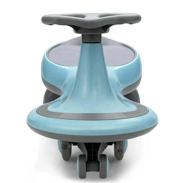 Gymax Kids' Blue Wiggle Car with Flashing Wheels - Fun Ride-on Toy for Toddlers and Kids - Image 10
