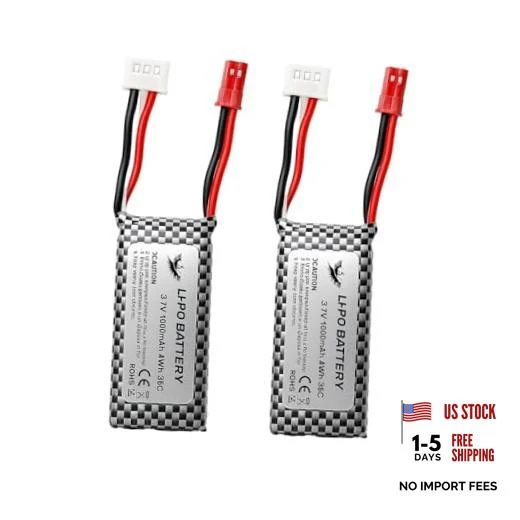 H650 2S Rechargeable Batteries for RC Airplanes (Set of 2)