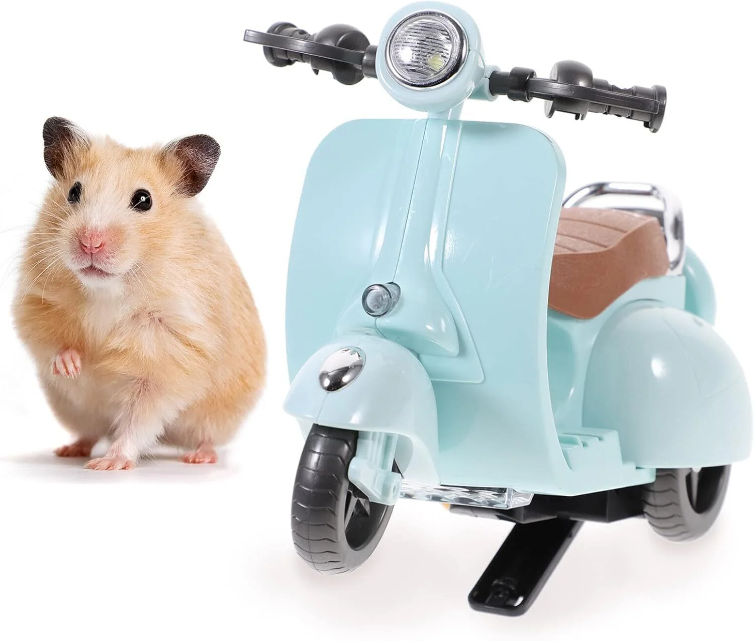 Rotating Hamster and Guinea Pig Motorbike Cage with Hideout and Accessories